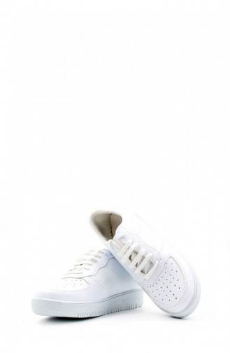 Damen-Sneaker-Schuhe 416Zafır Weiß 416ZAFAIR.Beyaz