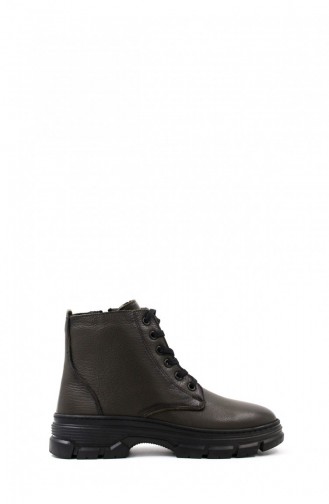 Genuine Leather Women`s Classic Boots 442Sza23015 Khaki 442SZA23015.Haki