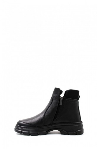 Genuine Leather Women`s Classic Boots 442Sza23017 Black 442SZA23017.Siyah