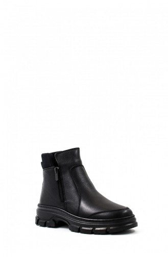 Genuine Leather Women`s Classic Boots 442Sza23017 Black 442SZA23017.Siyah