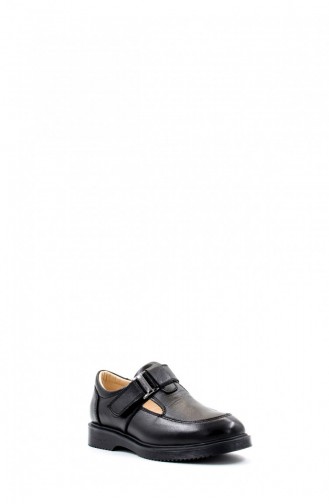 Genuine Leather Unisex Kids Casual Shoes 446Xca1065 Black 446XCA1065.Siyah