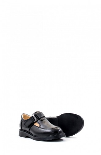 Genuine Leather Unisex Kids Casual Shoes 446Xca1065 Black 446XCA1065.Siyah