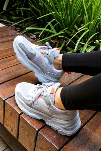 Damen-Sneaker-Schuhe 500Zaf7288 Grau 500ZAF7288.Gri