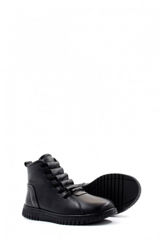 Genuine Leather Women`s Classic Boots 757Sza23662 Black 757SZA23662.Siyah