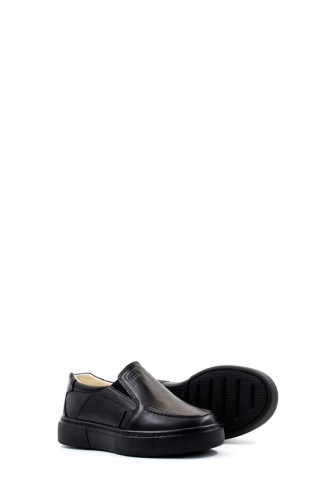 Echtes Leder Unisex Kinder Freizeitschuhe 770Fa811 66 Schwarz 770FA811-66.Siyah