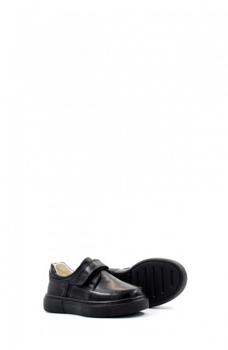 Genuine Leather Unisex Kids Casual Shoes 770Fa817 Black 770FA817.Siyah