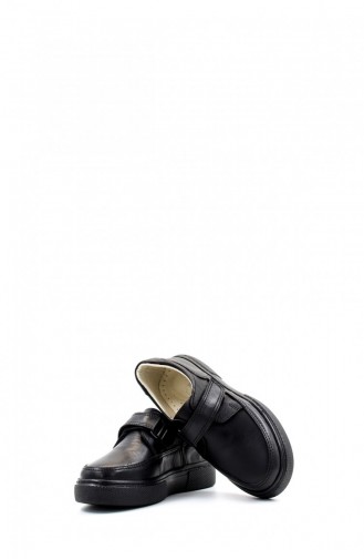 Genuine Leather Unisex Kids Casual Shoes 770Fa817 Black 770FA817.Siyah