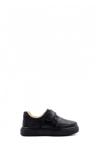 Genuine Leather Unisex Kids Casual Shoes 770Pa817 529 Black 770PA817-529.Siyah