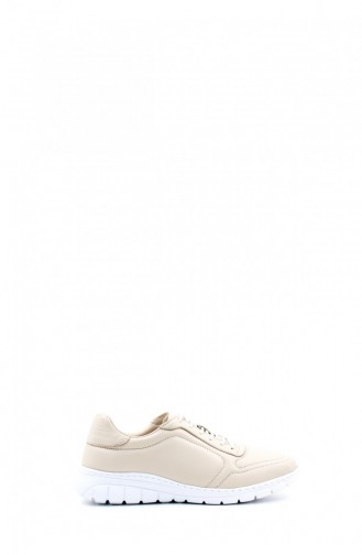 Genuine Leather Women`s Casual Shoes 950Zas 8023 Beige 950ZAS-8023.Bej