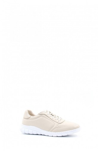 Genuine Leather Women`s Casual Shoes 950Zas 8023 Beige 950ZAS-8023.Bej