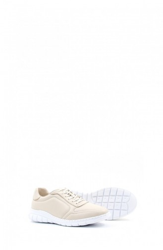 Genuine Leather Women`s Casual Shoes 950Zas 8023 Beige 950ZAS-8023.Bej