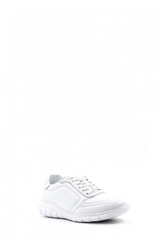 Genuine Leather Women`s Casual Shoes 950Zas 8023 White 950ZAS-8023.Beyaz