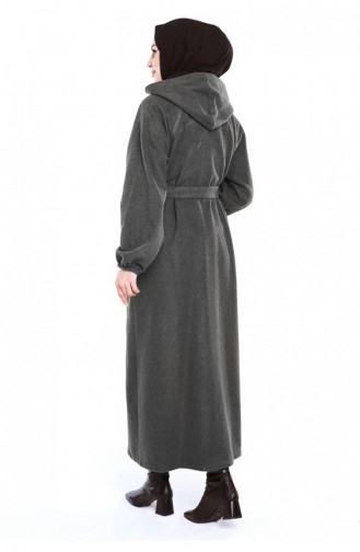 معطف الحجاب بحزام رمادي 0502SGS.GRI