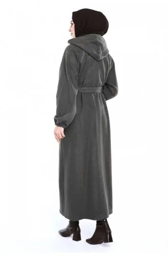 Hijab-Mantel Mit Gürtel Grau 0502SGS.GRI