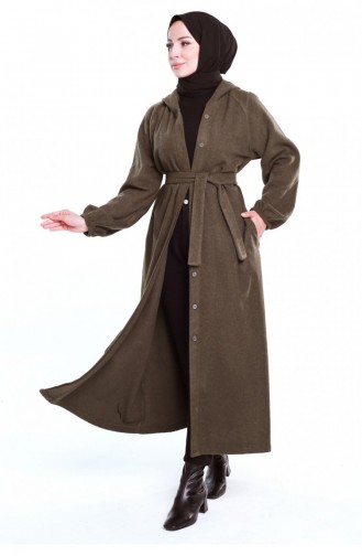 Hijab-Mantel Mit Gürtel Khaki 0502SGS.HAK