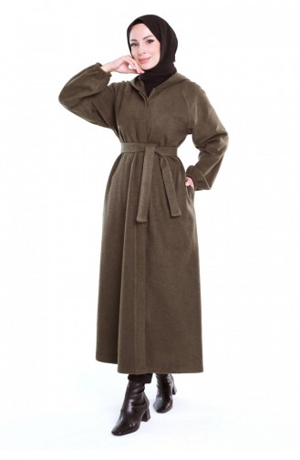 Hijab-Mantel Mit Gürtel Khaki 0502SGS.HAK
