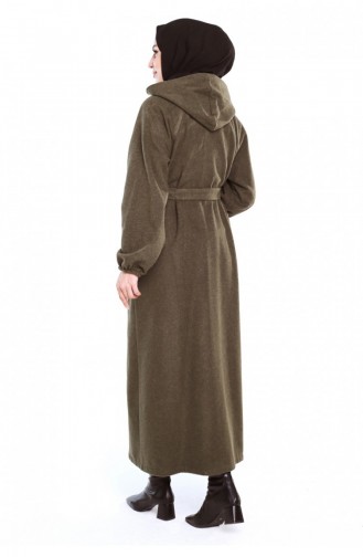 Hijab-Mantel Mit Gürtel Khaki 0502SGS.HAK