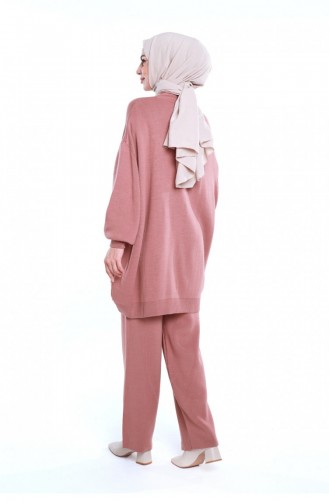 Ensemble Tricot à Motifs Dusty Rose 12442KLC.GKR