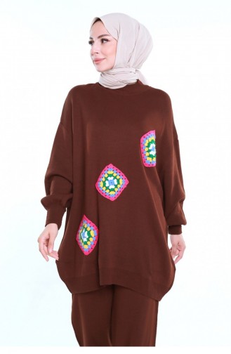 Motivstrickanzug Braun 12442KLC.KHV