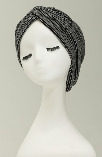 Silvery Bonnet 1263-02 Black Silver Gray 1263-02