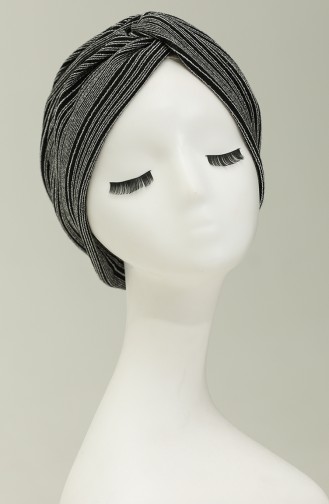 Silvery Bonnet 1263-02 Black Silver Gray 1263-02