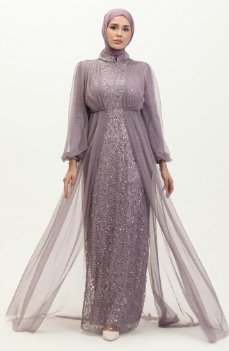 Robe De Soirée A Paillettes 5367-33 Lilas 5367-33