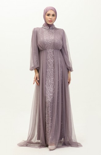 Robe De Soirée A Paillettes 5367-33 Lilas 5367-33