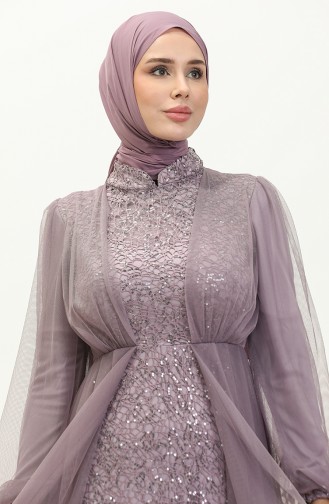 Robe De Soirée A Paillettes 5367-33 Lilas 5367-33