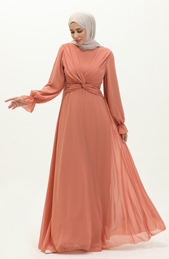 Chiffon Evening Dress 6039-01 Onion Peel 6039-01