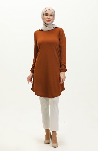 Elastic Sleeve Tunic 1656-01 Tan 1656-01