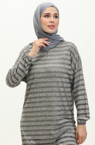 Bat Sleeve Striped Tunic 1658-02 Anthracite 1658-02