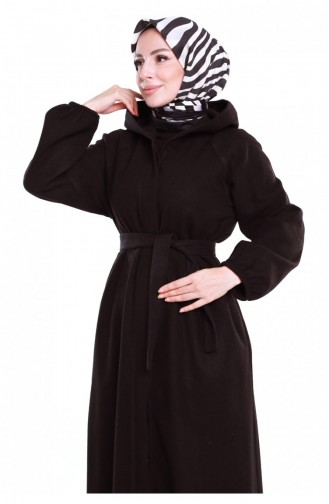 Hijab Jas Met Riem Zwart 0502SGS.SYH