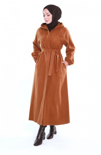 Hijab-Mantel Mit Gürtel Tabak 0502SGS.TTN
