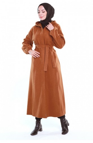 Hijab-Mantel Mit Gürtel Tabak 0502SGS.TTN