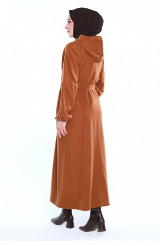 Hijab-Mantel Mit Gürtel Tabak 0502SGS.TTN