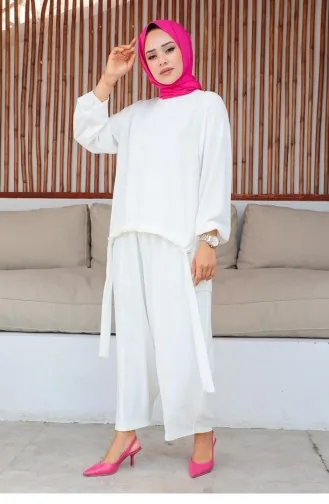 Shalwar Hijab Suit Ecru 1919CVN.EKR