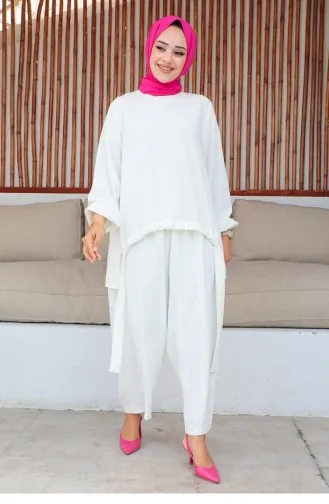 Shalwar Hijab Suit Ecru 1919CVN.EKR