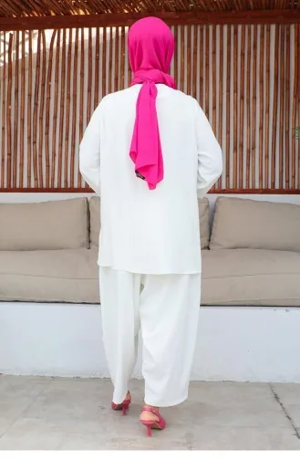 Shalwar Hijab Suit Ecru 1919CVN.EKR