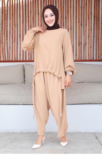 Shalwar Hijab Suit Tan 1919CVN.TAB