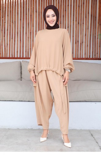 Shalwar Hijab Suit Tan 1919CVN.TAB