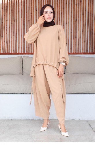 Shalwar Hijab Suit Tan 1919CVN.TAB