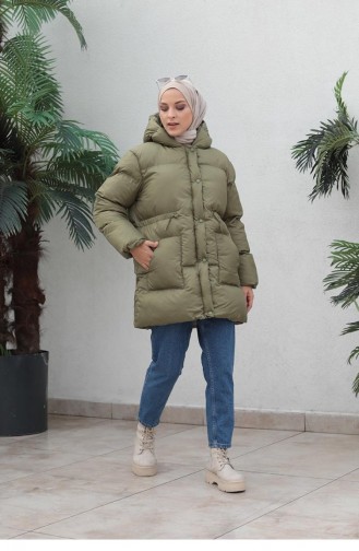 Pufferjacke Mit Reißverschluss In Grün 4001BER.YSL