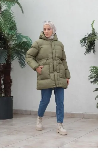 Pufferjacke Mit Reißverschluss In Grün 4001BER.YSL