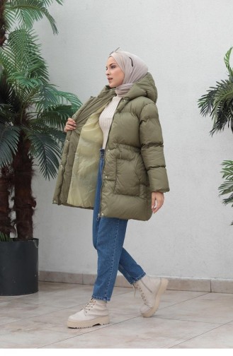 Pufferjacke Mit Reißverschluss In Grün 4001BER.YSL
