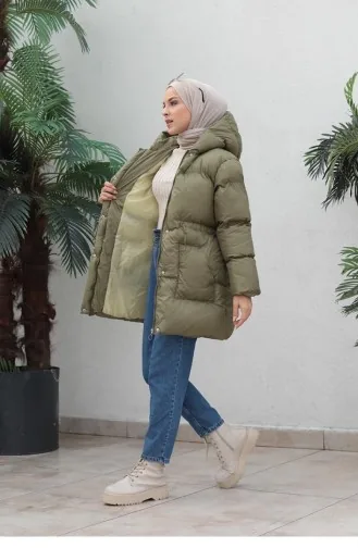 Pufferjacke Mit Reißverschluss In Grün 4001BER.YSL