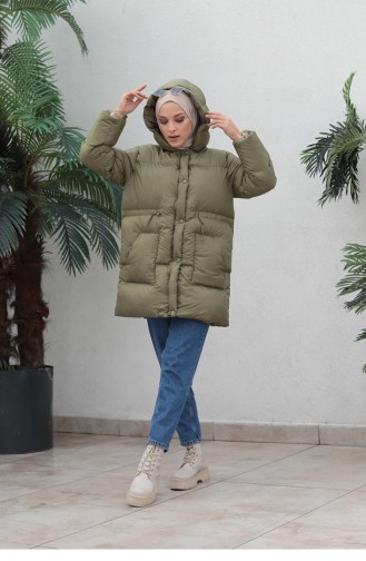 Pufferjacke Mit Reißverschluss In Grün 4001BER.YSL