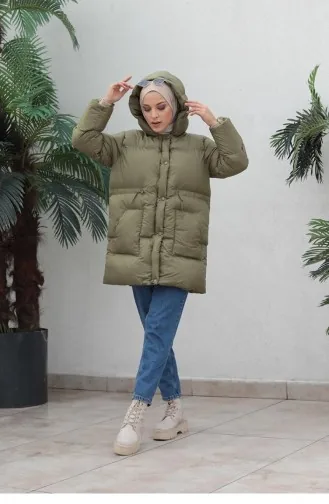 Pufferjacke Mit Reißverschluss In Grün 4001BER.YSL