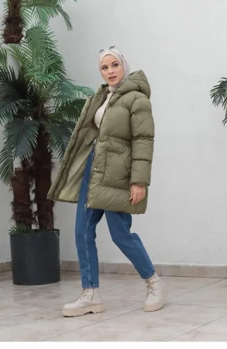 Pufferjacke Mit Reißverschluss In Grün 4001BER.YSL