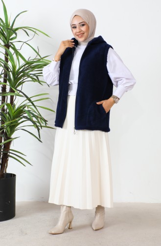Welsoft Hooded Fleece Vest 00018-02 Dark Blue 00018-02