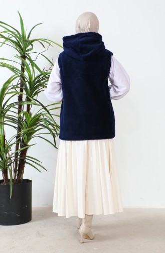Welsoft Hooded Fleece Vest 00018-02 Dark Blue 00018-02